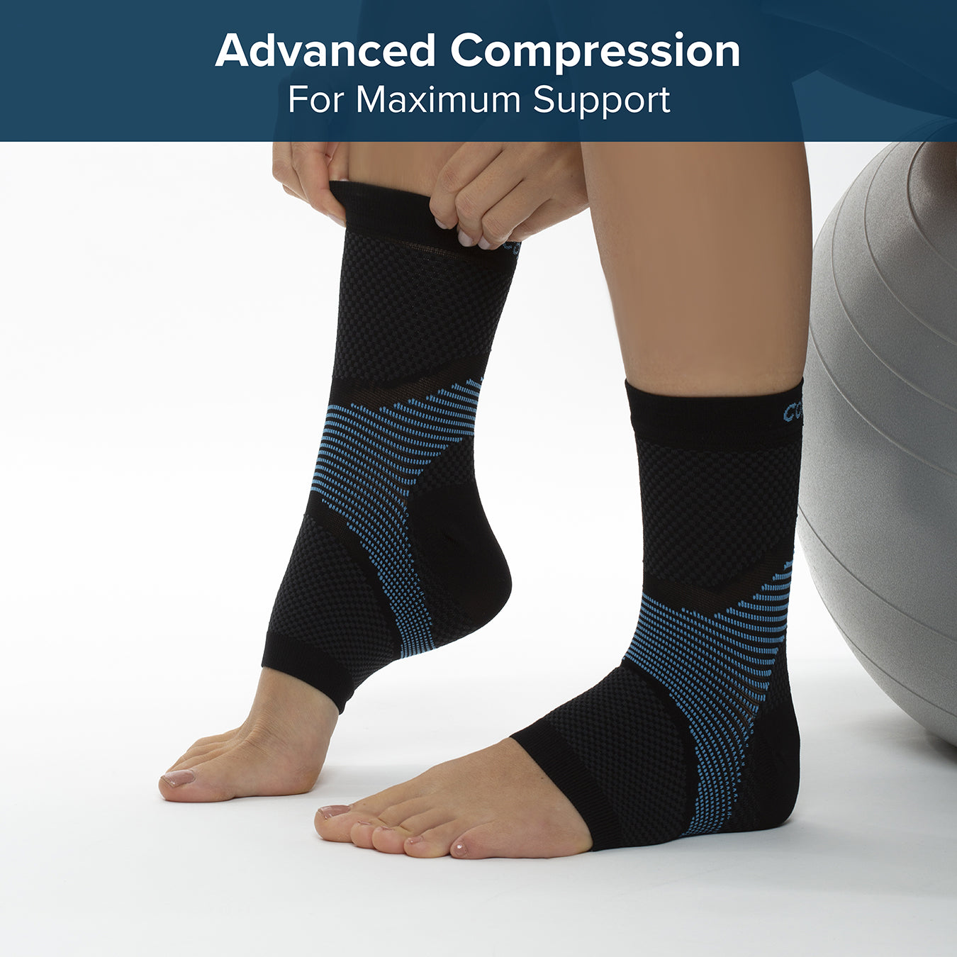 Copper Fit ICE Plantar Fascia Ankle Compression Sleeve