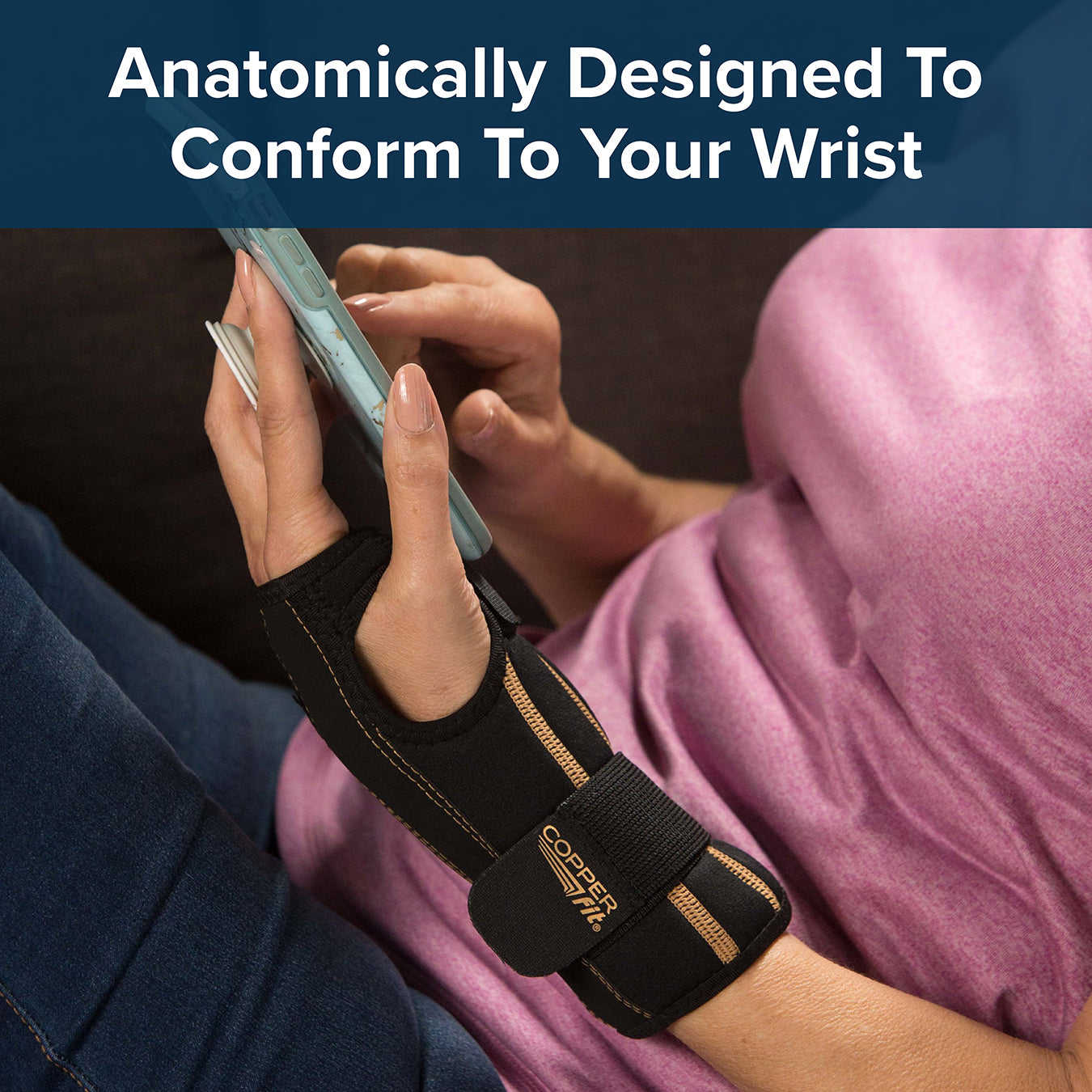 Copper Fit Rapid Relief Hot & Cold Stabilising Wrist Brace