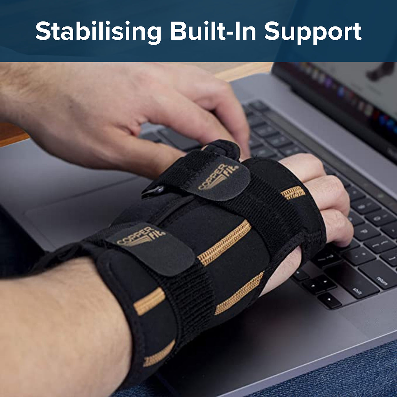 Copper Fit Rapid Relief Hot & Cold Stabilising Wrist Brace
